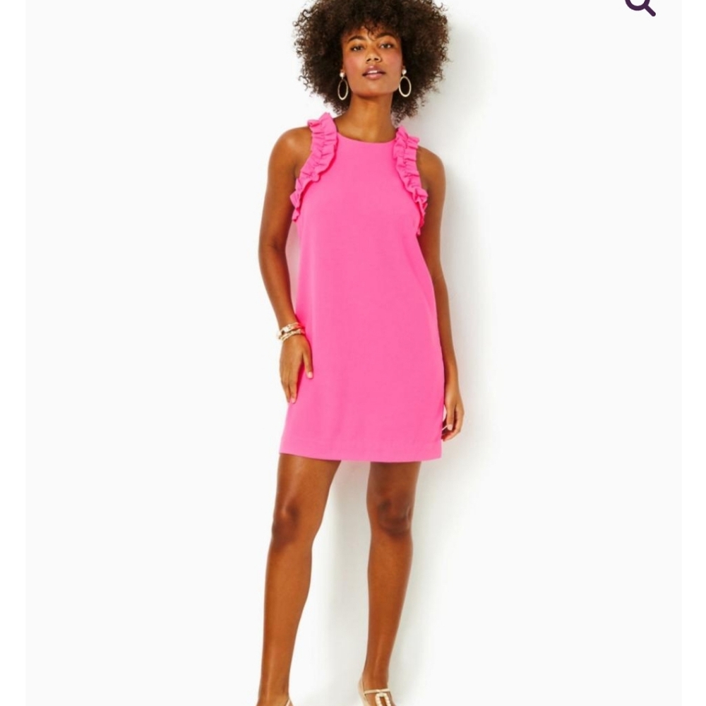 NWT Lilly Pulitzer Roxie Pink Kailee Shift Dress Size L